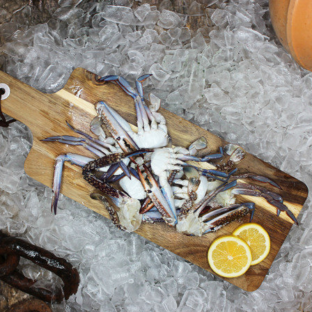 Frozen 1/2 Cut Blue Swimmer Crabs KG 